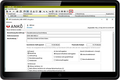 ABK-Schnittstelle zur ANKÖ eVergabe+ - Plattform